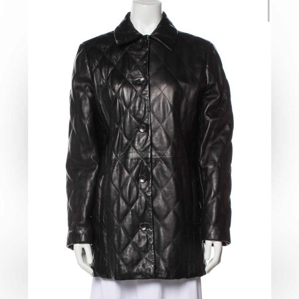 Leather burberry jacket men M women L